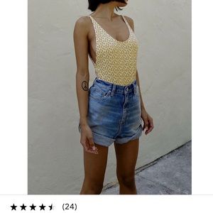 Urban Outfitters Out From Under Printed Scoop Neck One Piece Swimsuit Size L